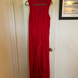 MARINA Red Wide Leg Jumpsuit